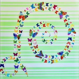 Painting with Butterflies 30 X 30 on acrylic